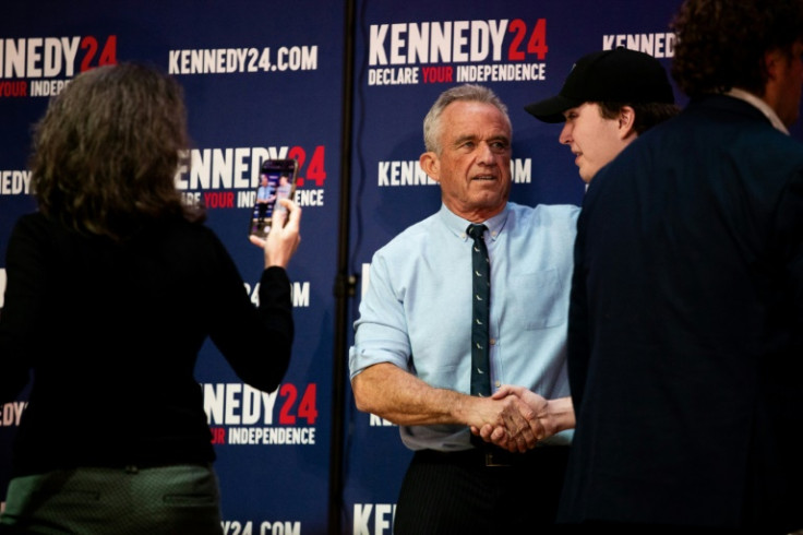 Independent presidential candidate Robert F Kennedy Jr campaigns in Grand Rapids, Michigan on February 10, 2024