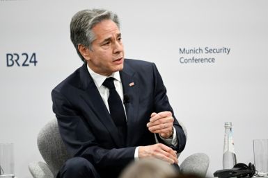 US Secretary of State Antony Blinken takes part in a panel discussion at the Munich Security Conference on February 17, 2024