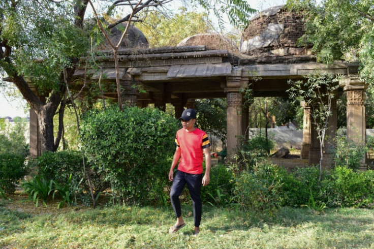 Sheikh Mohammad Tahir, an Indian national recruited to join the Russian war effort in Ukraine and who then fled Russia after beginning basic training, walks in a park in Ahmedabad