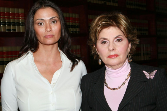 Charlotte Lewis (left) first spoke out in 2010, from the office of high-profile women's rights attorney Gloria Allred (right)