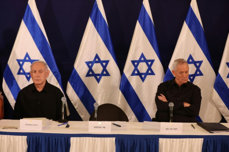 Benjamin Netanyahu and Benny Gantz are in Israel's war cabinet together, but are deep political rivals