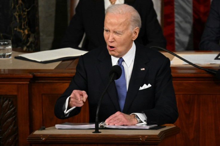 US President Joe Biden delivers the State of the Union address, opening with an attack on Donald Trump