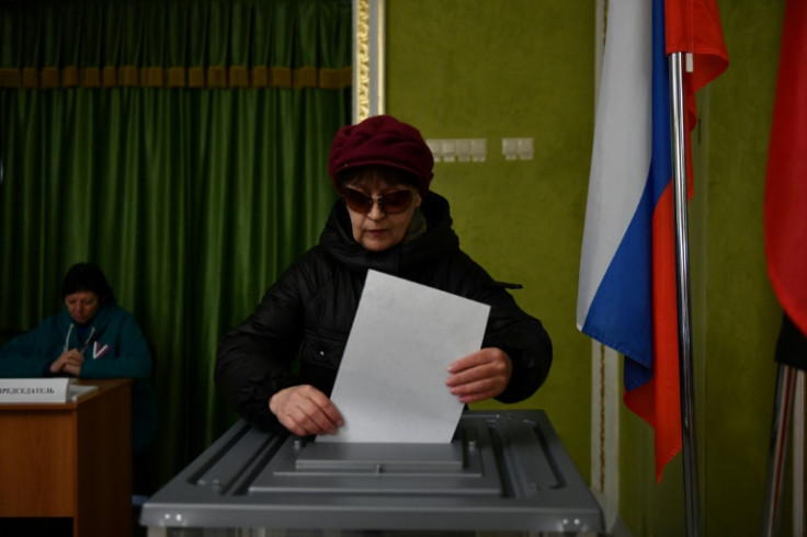 Putin is running without any real opponents, having barred two candidates who opposed the conflict in Ukraine
