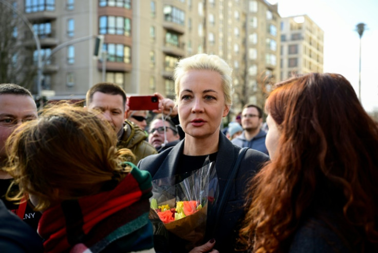 Yulia Navalnaya, widow of the late Kremlin opposition leader Alexei Navalny, attended the Berlin rally