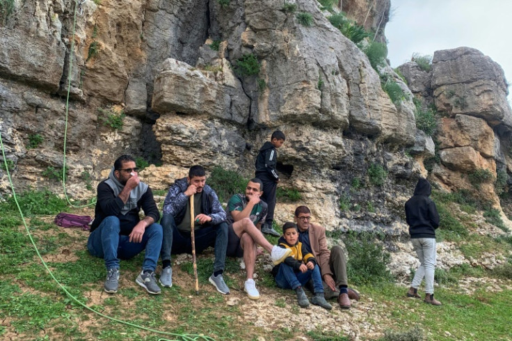 Palestinian climbers enjoy Wadi al-Ghul in the West Bank river valley for its natural beauty and its location far from Israeli settlements