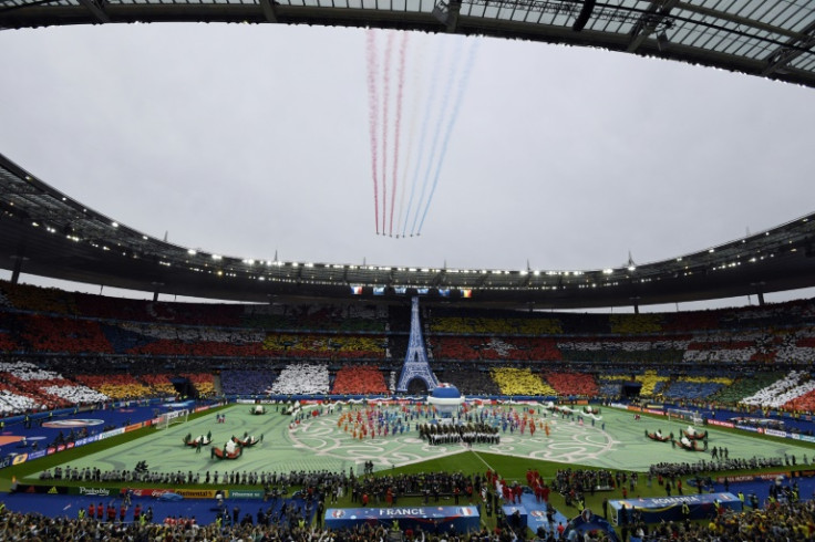 Showstopper: The opening ceremony for the Euro 2016 football tournament at Stade de France near Paris