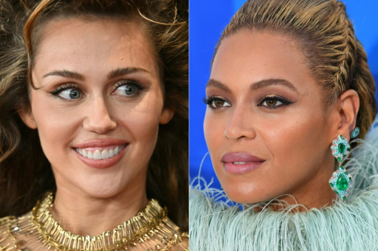 Miley Cyrus (L) is one of the many stars who collaborated with Beyonce on 'Cowboy Carter'