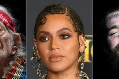 Willie Nelson (L) and Post Malone (R) also appear on Beyonce's 'Cowboy Carter'