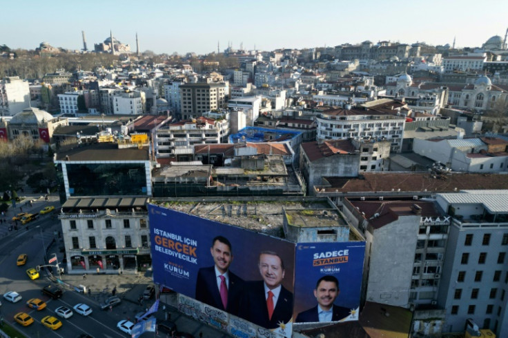 Istanbul has been plastered with posters showing Erdogan and Kurum together
