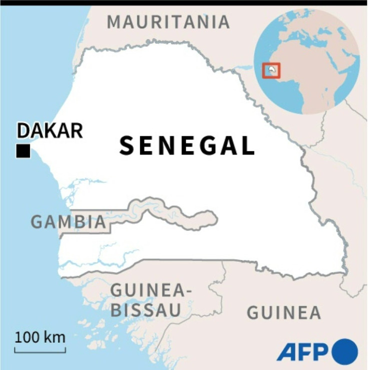 Map of Senagal locating the capital Dakar where lawmakers voted late Monday to delay this month's presidential election until December.