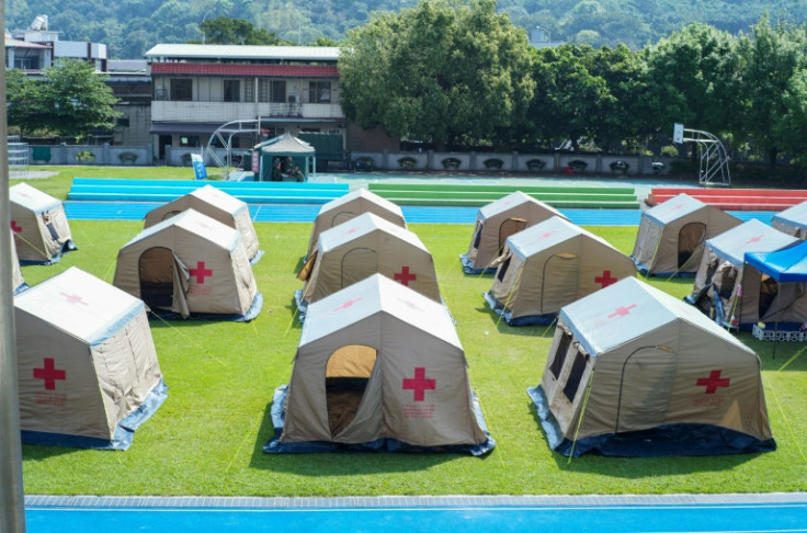 Over 100 people chose to sleep outdoors in tents at a shelter set up in an elementary school