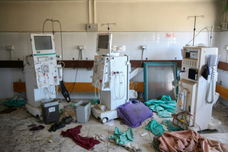 The destruction in the dialysis unit at Gaza's devastated Al-Shifa hospital on April 3, 2024, two days after the Israeli military withdrew from the hospital complex