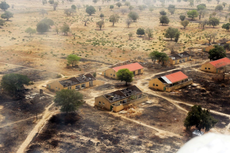 This picture taken in 2015 shows the burnt-out classrooms of the school in Chibok, northeastern Nigeria