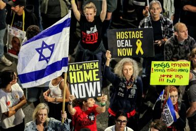 Israeli protesters rally in Tel Aviv calling for a hostage release deal