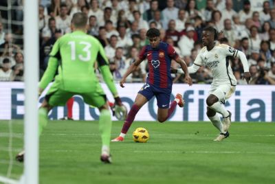Barcelona starlet Lamine Yamal was brilliant for the Catalans but his team fell to a painful loss