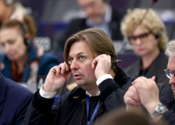 MEP Maximilian Krah of the German AfD party attends a voting session at the European Parliament in Strasbourg