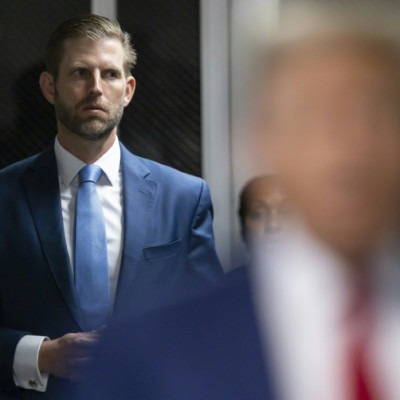 Eric Trump, Donald Trump's son, arriving for his father's hush money trial