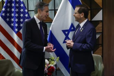 US Secretary of State Antony Blinken meets Israeli President Isaac Herzog in Tel Aviv