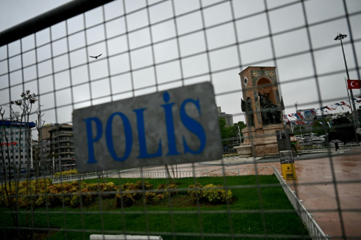 Istanbul's Taksim Square is fenced off to prevent May Day rallies