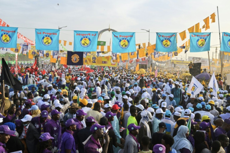 Supporters of Deby massed at his final presidential election rally