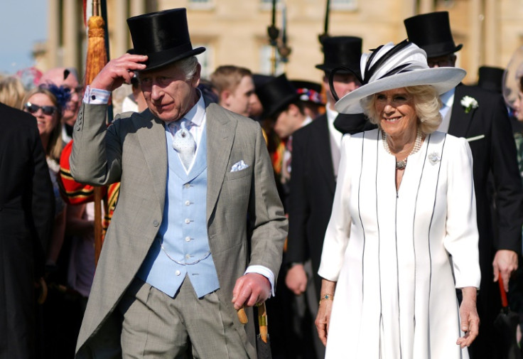 Britain's King Charles III and Queen Camilla attended a Royal Garden Party at Buckingham Palace while Prince Harry was in London