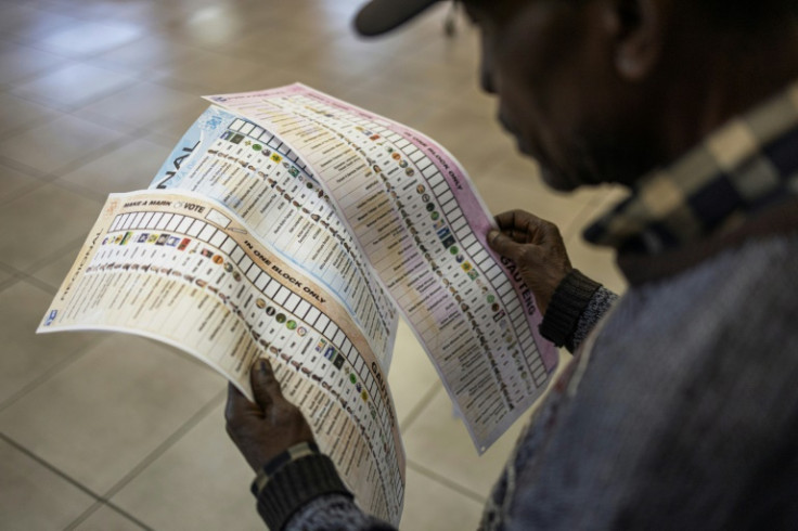 South Africa's three ballot papers -- two for the national parliament and one for provincial elections -- list 52 registered parties