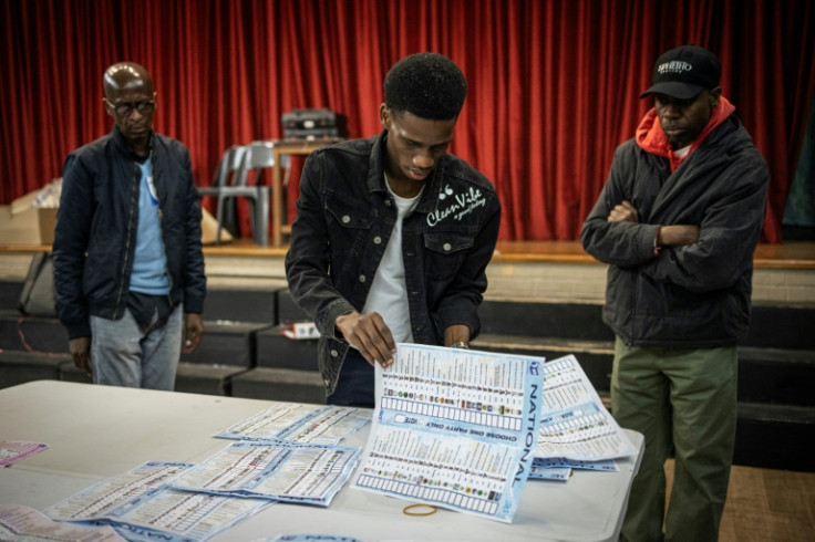 With more than 98 percent of votes in Wednesday's general election counted, the ANC was leading but with a score of 40 percent -- well below the 57 percent it won in 2019