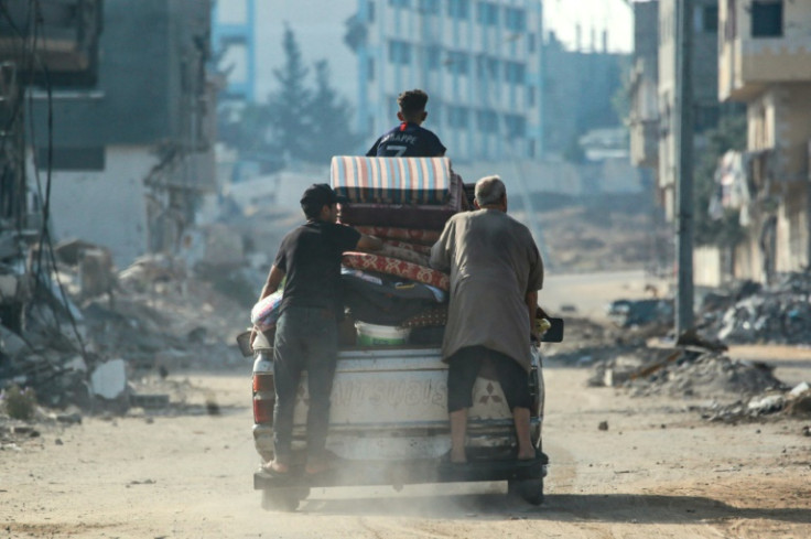 Israeli bombardment and intense fighting in central Gaza sent Palestinian civilians fleeing on Wednesday