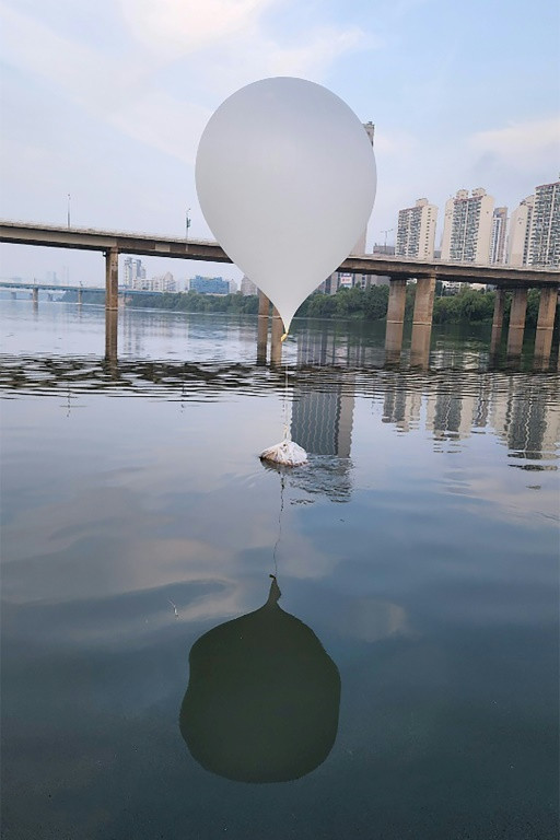 Seoul's military said the North had sent more than 300 trash-carrying balloons overnight, but that the winds had not worked in Pyongyang's favour
