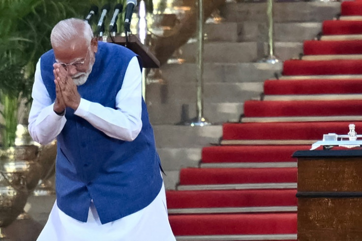 Indian Prime Minister Narendra Modi took the oath of office for a third term on Sunday, but this time leading a coalition government