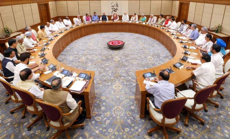Indian Prime Minister Narendra Modi held his first cabinet meeting on Monday, bringing in coalition partners into his government