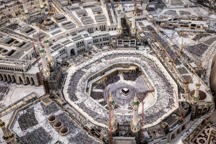 Muslim worshippers are gathering at the Kaaba, Islam's holiest shrine, at the Grand Mosque in Mecca