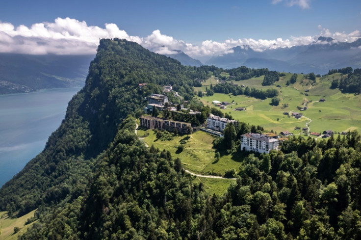 The luxury Burgenstock resort sits above Lake Lucerne