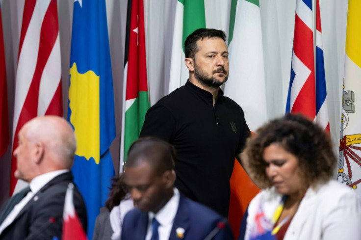 Ukrainian President Volodymyr Zelensky took part in a plenary session at the Burgenstock
