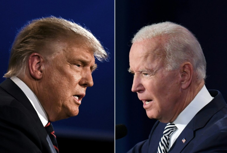 Donald Trump (L) and Joe Biden have agreed to rules and a debate format set by CNN