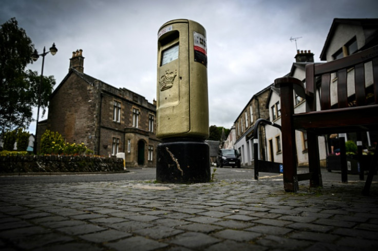 A gold post box in Dunblane celebrates Andy Murray's 2012 Olympic triumph