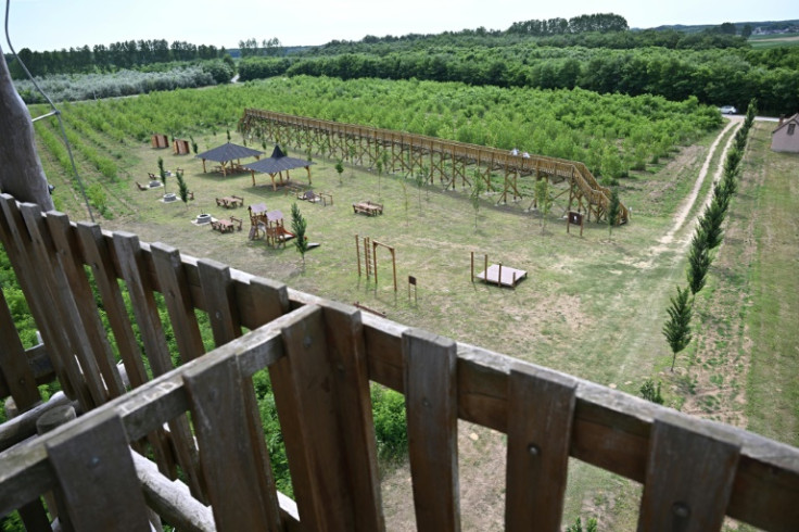 The walkway was built under an EU-funded, now corruption-accused programme