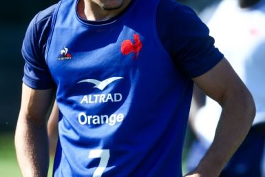 France's rugby flanker Oscar Jegou looks on during a training session in San Isidro, Buenos Aires province, Argentina on July 2, 2024