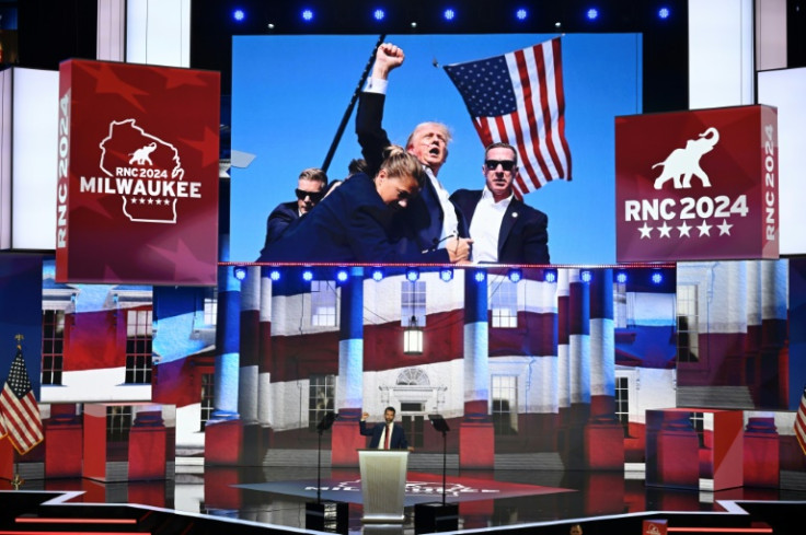 Son of former US President Donald Trump Donald Trump Jr. speaks during at the 2024 Republican National Convention in Milwaukee, Wisconsin