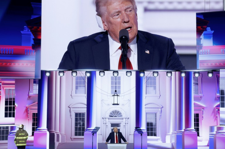 Republican presidential nominee, former U.S. President Donald Trump projected an aura both grandfatherly and messianic