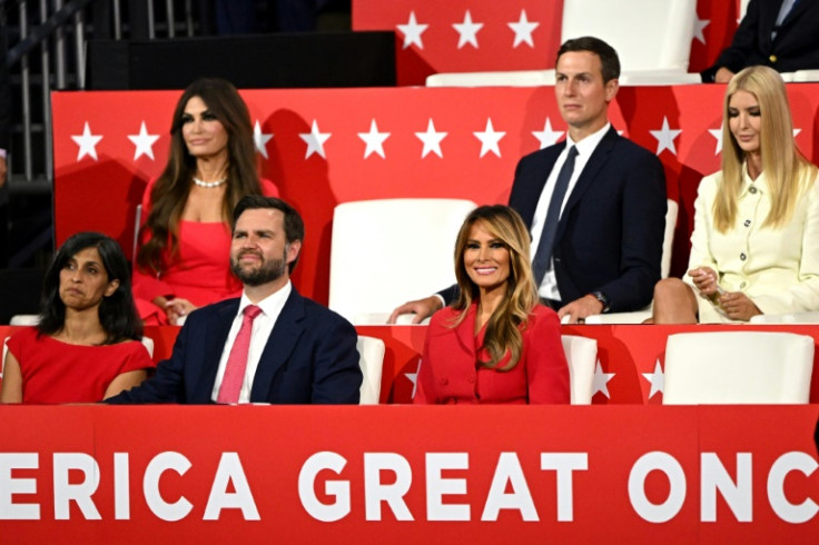 Former first lady Melania Trump made a rare public appearance ahead of her husband Donald Trump's speech