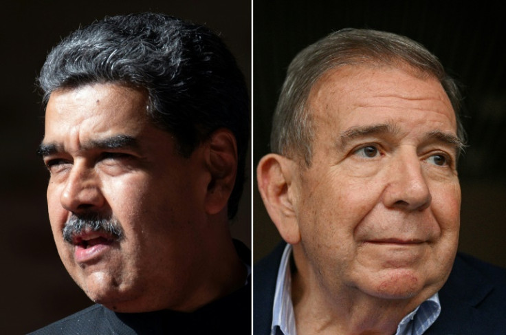 Nicolas Maduro (L) will be seeking a third term in office, challenged by opposition presidential candidate Edmundo Gonzalez Urrutia (R)