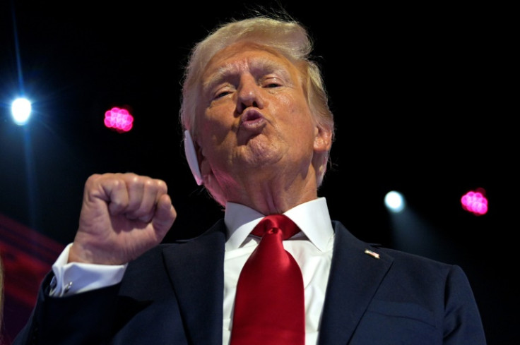 Former US President and 2024 Republican presidential candidate Donald Trump attacked Joe Biden and Kamala Harris at a weekend rally