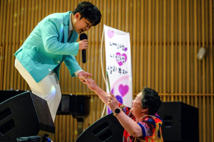 Park Sung-on (L) was just 12 when he watched Lim on "Mr Trot" and decided to pursue a career in the genre