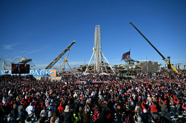 Republican Donald Trump has been a master of the campaign rally, drawing several thousand supporters to his events like this one in Wildwood, New Jersey on May 11, 2024