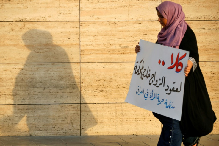 An activist said the amendment before Iraq's parliament 'provides huge leeway for male dominance over family issues'