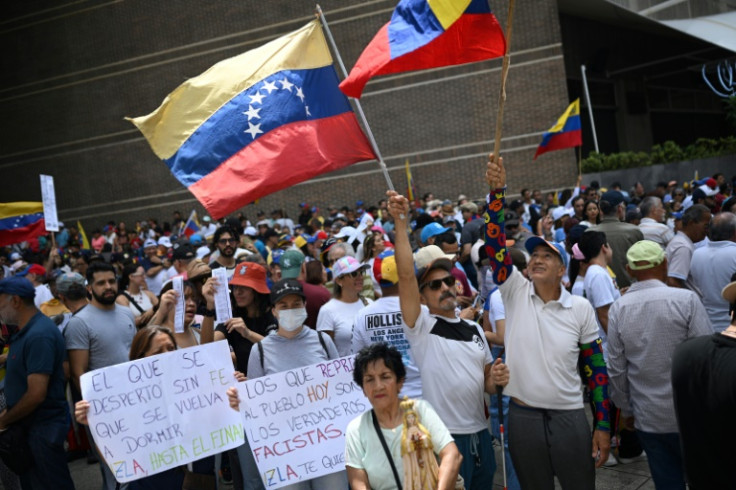 Hundreds had gathered for the opposition demonstration in Caracas