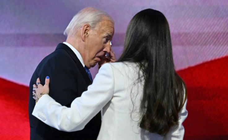 US President Joe Biden gets emotional as his daughter Ashley Biden introduces him for his convention keynote address