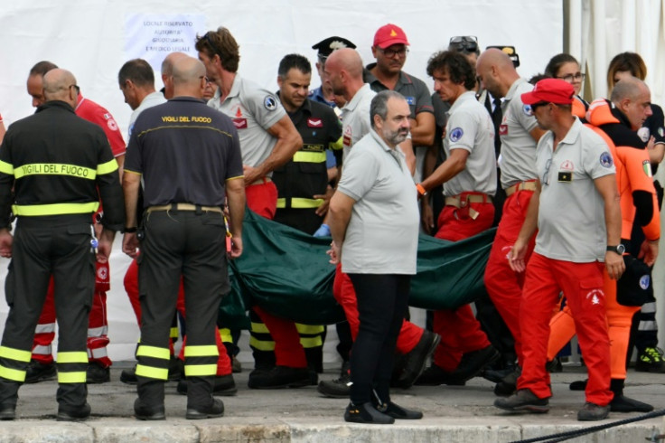 Six people were missing following the sinking of the superyacht off Sicily in a storm