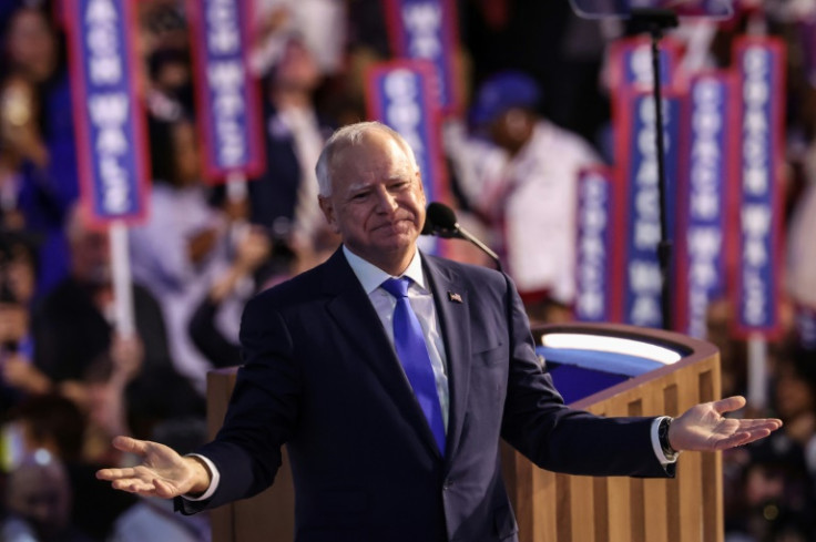 Minnesota Governor Tim Walz accepting the Democratic vice presidential nomination